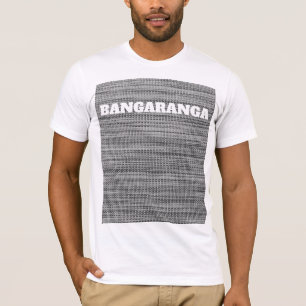 Camiseta com design de remendo cinza falso Bangara