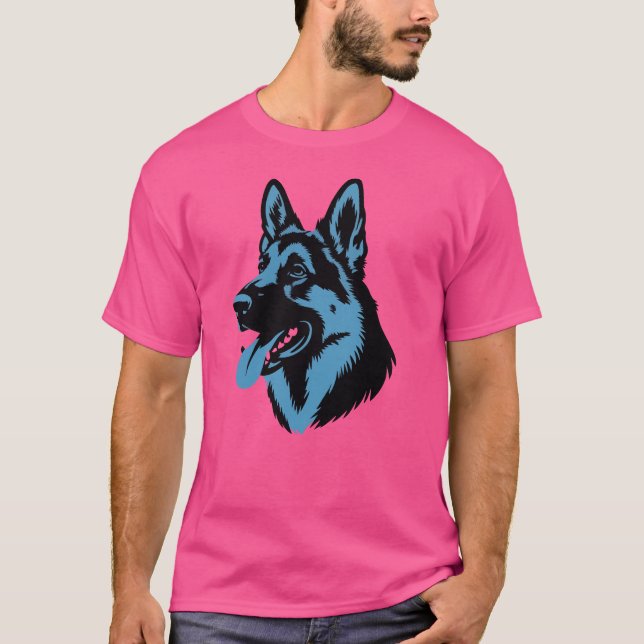 Camiseta com Design de Silhueta de Cachorro (Frente)