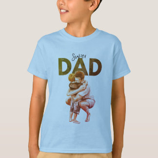 Camiseta com Design de Super Pai em Aquarela