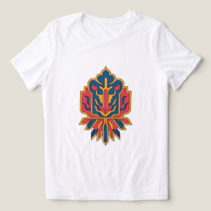 Camiseta com Design de Tapete Floral Persa