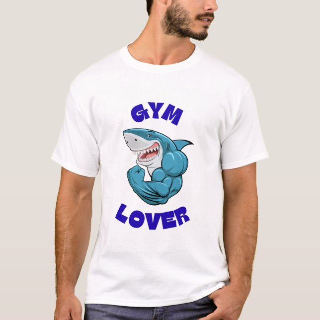 Camiseta com Design de Tubarão Branco Total – Esti (Frente)