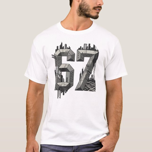 Camiseta com Design Gráfico Streetwear 67 (Frente)