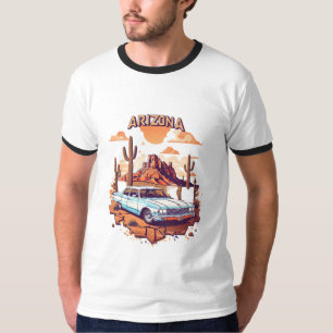 Camiseta com Design Vintage de Carro e Vibrações d