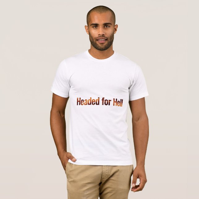Camiseta Com destino ao Inferno (Frente Completa)