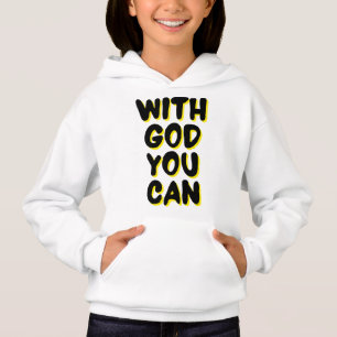 Camiseta Com Deus, pode-se ter uma garota baseada na fé