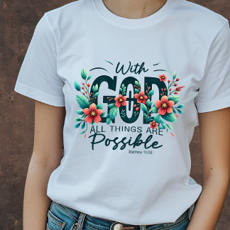 Camiseta Com Deus todas as coisas são possíveis