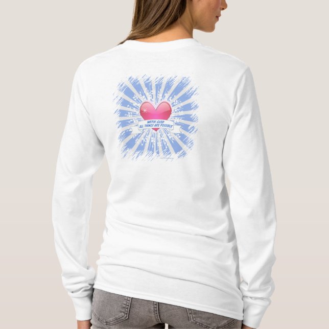 Camiseta Com Deus Todas as Coisas são Possíveis (Verso)