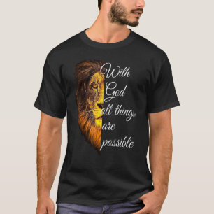 Camiseta Com Deus Todas As Coisas São Possíveis Bíblias De
