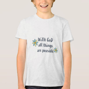 Camiseta Com Deus Todas As Coisas São Possíveis - Cristão