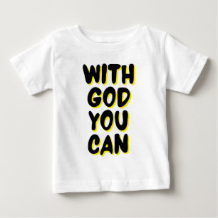 Camiseta Com Deus Você Pode Basear-Se Na Fé