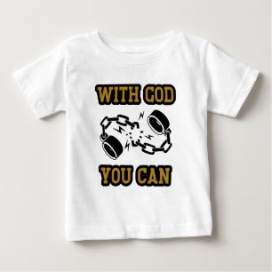 Camiseta Com Deus Você Pode Forte Fé