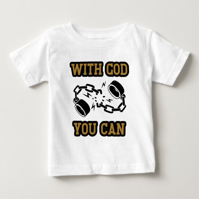Camiseta Com Deus Você Pode Forte Fé (Frente)