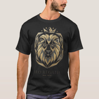 Camiseta com Emblema de Leão Geométrico | Luxo Met
