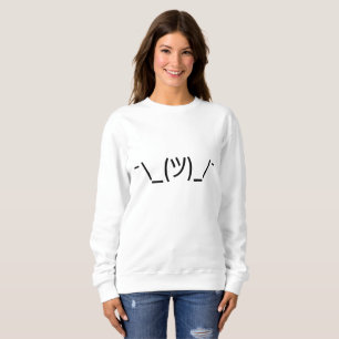 camiseta com emoji de encolher ombros ¯\_(ツ)_/¯ cr