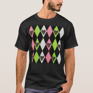 Camiseta com Estampa Colorida de Arlequim com Cora