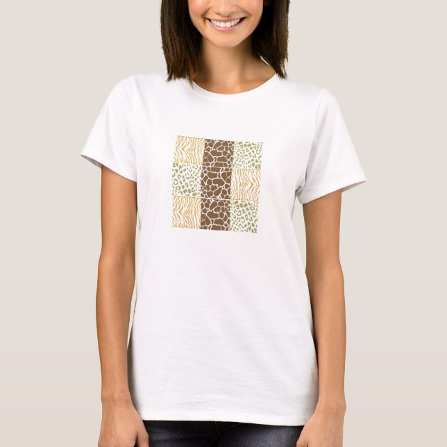 Camiseta com Estampa de Animais da Savana (Frente)