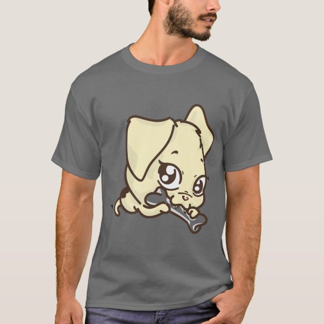 Camiseta com Estampa de Cachorrinho Fofa para Aman (Frente)