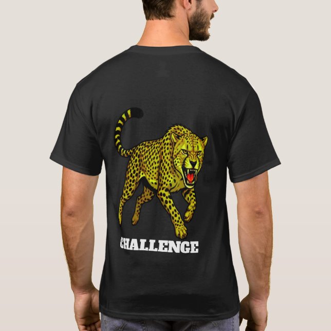 Camiseta com Estampa de Guepardo Feroz SAMA Nome P (Verso)
