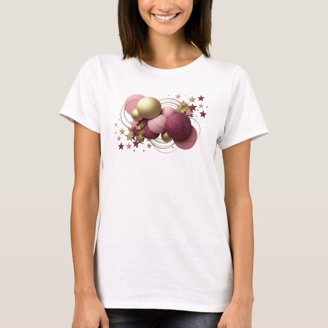 Camiseta com Estilo de ARTE ABSTRATA Vermelha e El (Frente)