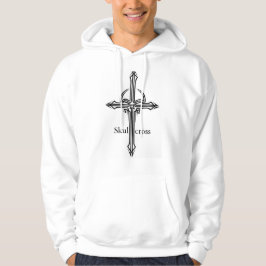 Camiseta com estilo de capuz com logotipo cruzado
