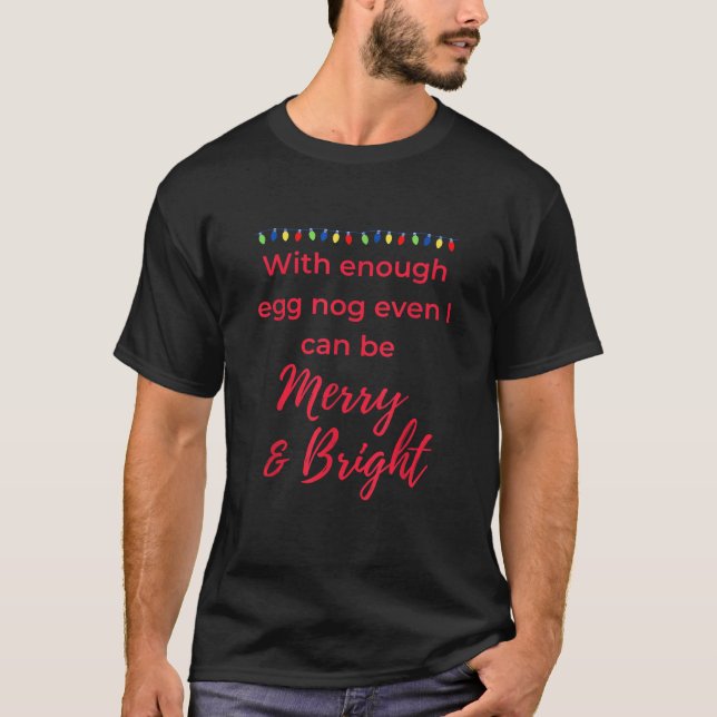 Camiseta Com Feliz Chega de Nog e Chão Engraçado (Frente)
