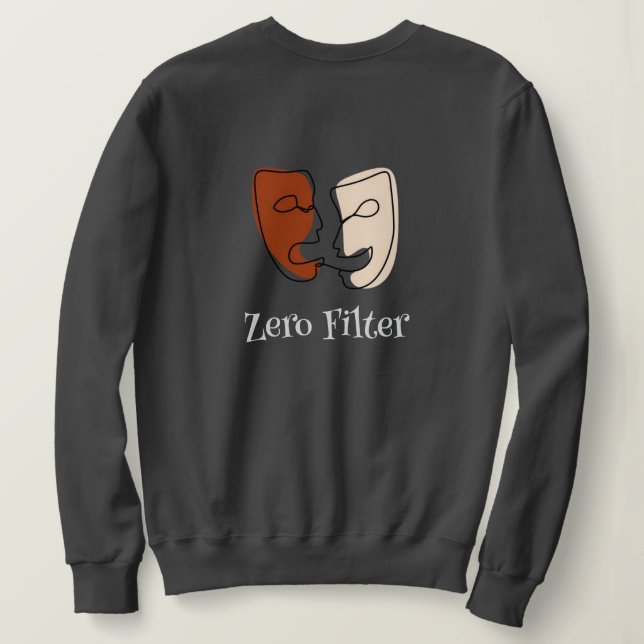 Camiseta com filtro zero - Negrito e Real (Verso do Design)