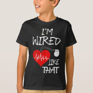 Camiseta Com Fio Como O Doença Cardíaca Com Piada De Pacema
