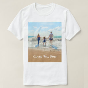 Camiseta com Foto da Família Personalizada com Nom