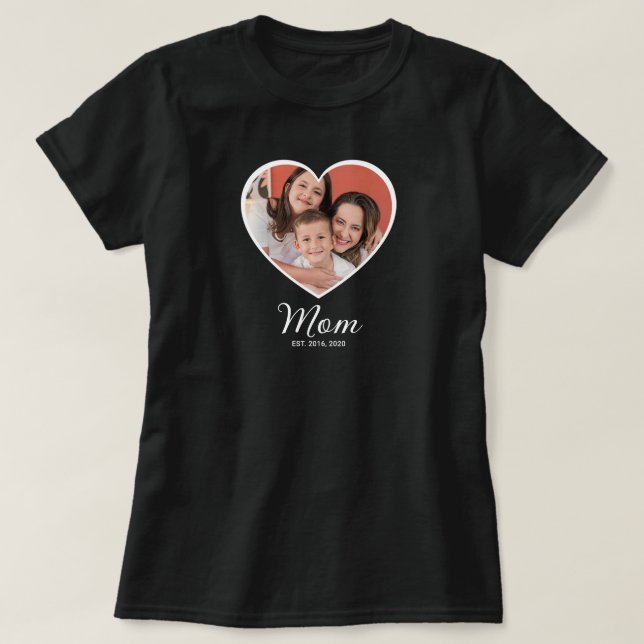Camiseta com Foto da Mãe Estabelecendo Roteiro (Frente do Design)