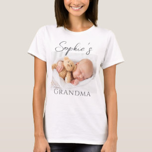 Camiseta com Foto da Vovó e do Bebê
