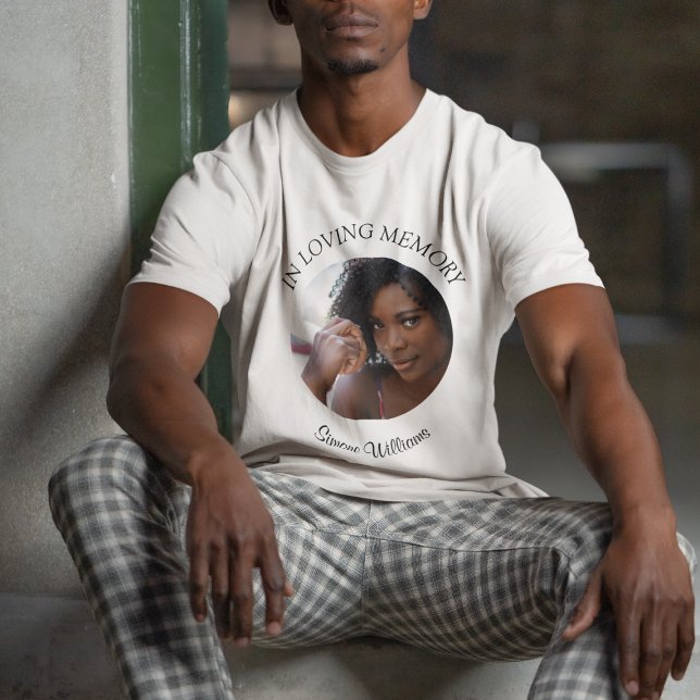 Camiseta com Foto e Nome de Memorial Funeral (Criador carregado)