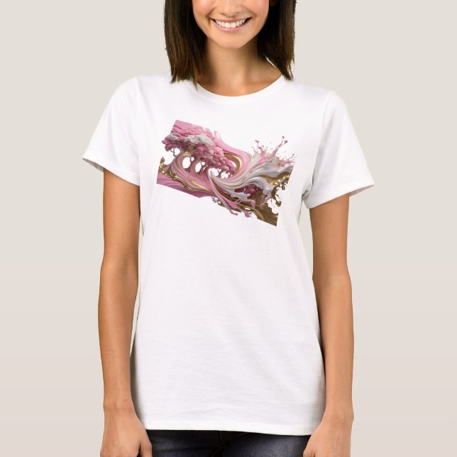 Camiseta com Frase de ARTE ABSTRATA em Ouro Modern (Frente)