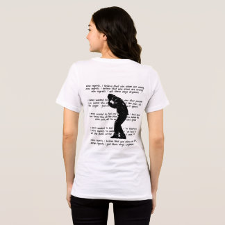 Camiseta com Frase Emocional na Parte de Trás