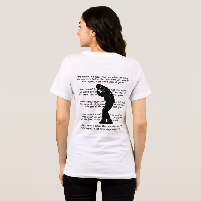 Camiseta com Frase Emocional na Parte de Trás (Verso completo)