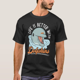 Camiseta Com golfinhos em Biologia Marinha Submarina