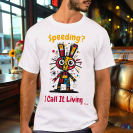 Camiseta com Gráfico de Coelho Vibrante Abstrato