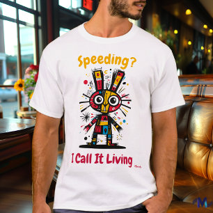 Camiseta com Gráfico de Coelho Vibrante Abstrato