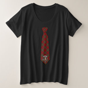 Camiseta com Gravata Stewart Tartan Feminina Taman