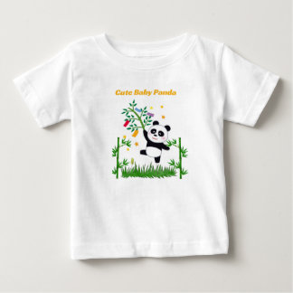 Camiseta com Ilustração de Panda Bebê Fofo com Bam