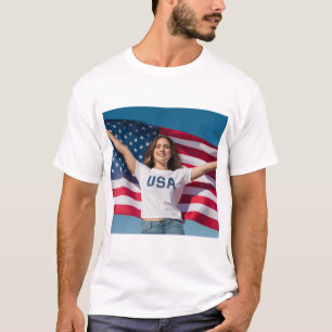 Camiseta com imagem editável e arte personalizada