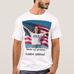 Camiseta com imagem editável e arte personalizada