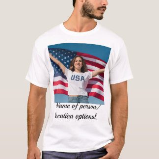 Camiseta com imagem editável e arte personalizada