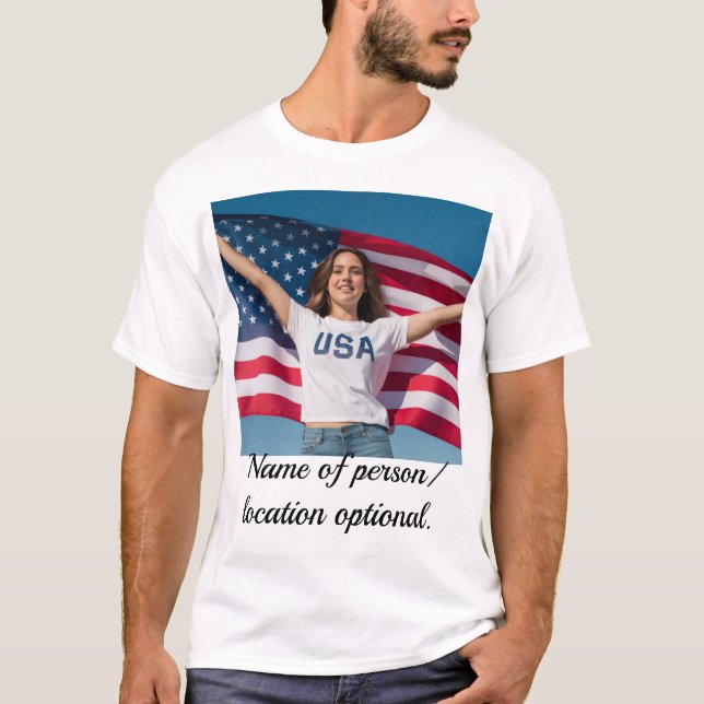 Camiseta com imagem editável e arte personalizada (Frente)