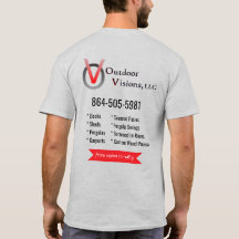 Camiseta com Informações na Parte de Trás da Logo 