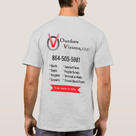 Camiseta com Informações na Parte de Trás da Logo 