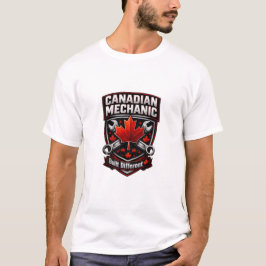 Camiseta com Insígnia de Mecânico Canadense Constr