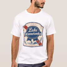 Camiseta com Insígnia Vintage do Lago Minnetonka