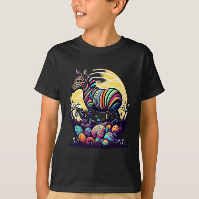 Camiseta Com Isso Fica Ovo Citado Zebra de Páscoa (Frente)