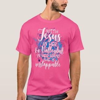 Camiseta Com Jesus Em Seu Coração Voleibol Cristão