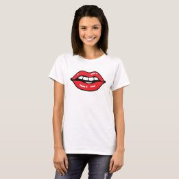 Camiseta com Lábio Vermelho